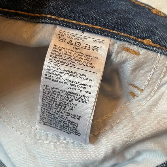 Old Navy NWT Wide Leg Extra High Rise Dark Wash Jeans Denim Size 8 Y2k Casual - Picture 4 of 8